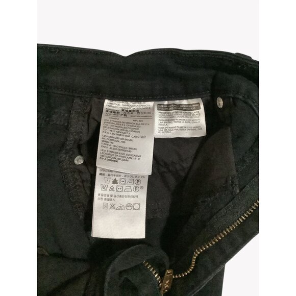 Levis Womens 721 High-Rise Skinny Black Jeans Size 32 Cotton Blend - Picture 5 of 6